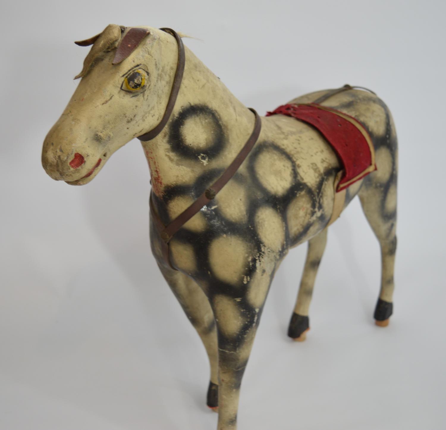 19th Century French Wood & Papier Mache Horse