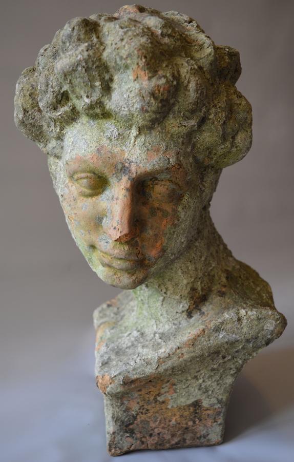 Weathered Terracotta Bust Of Hermes