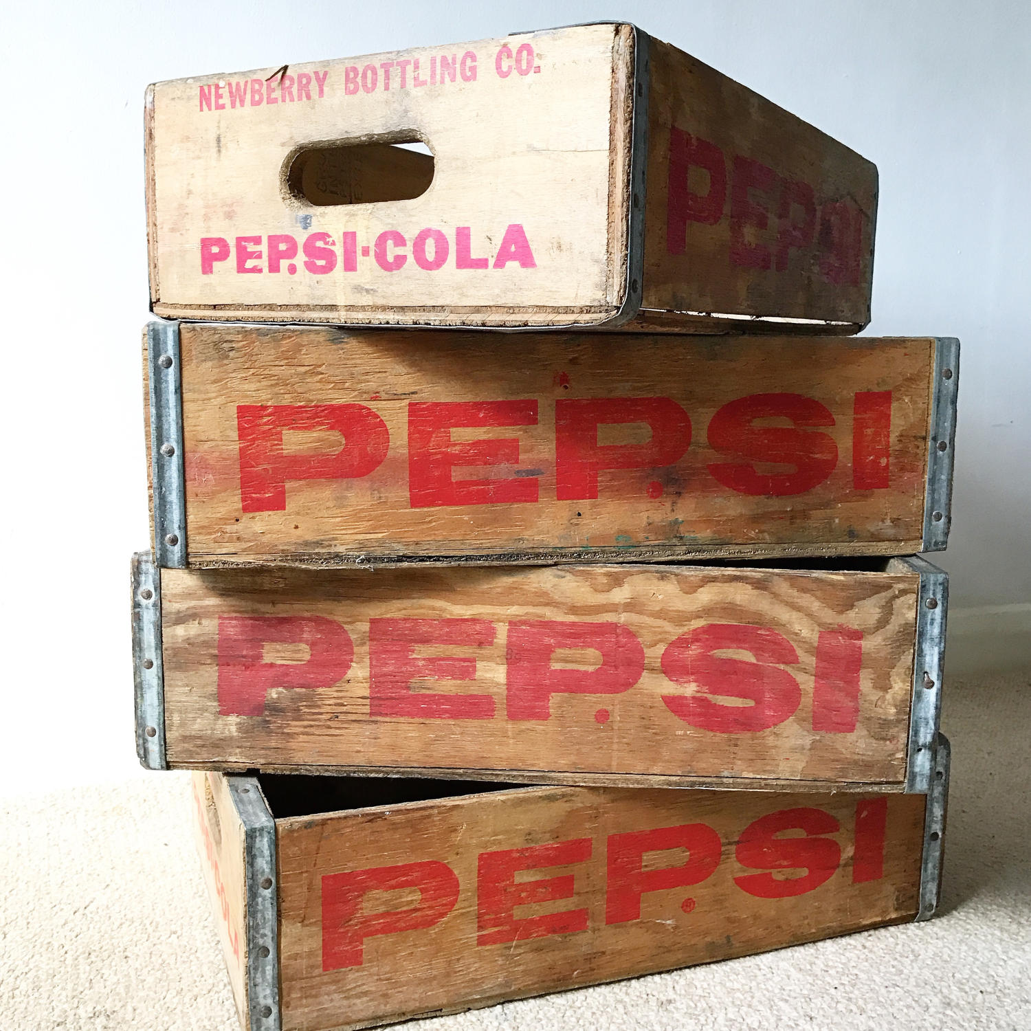 Vintage 1970's Pepsi Cola Crates