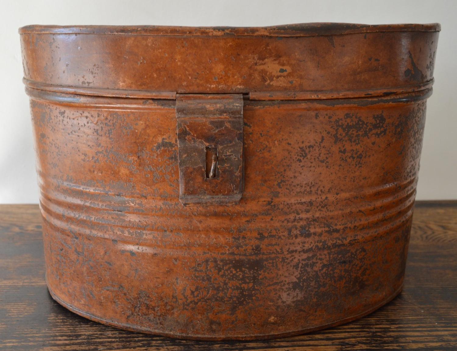 Large 19th Century Painted Hat Box