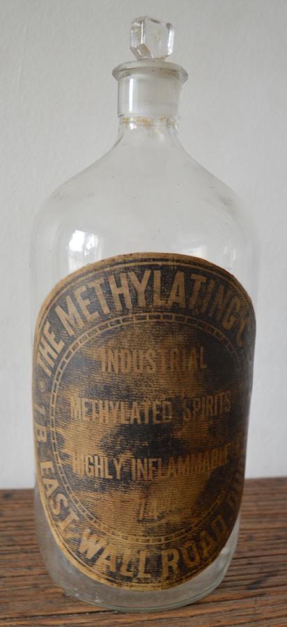 Large Vintage Methylated Spirits Bottle