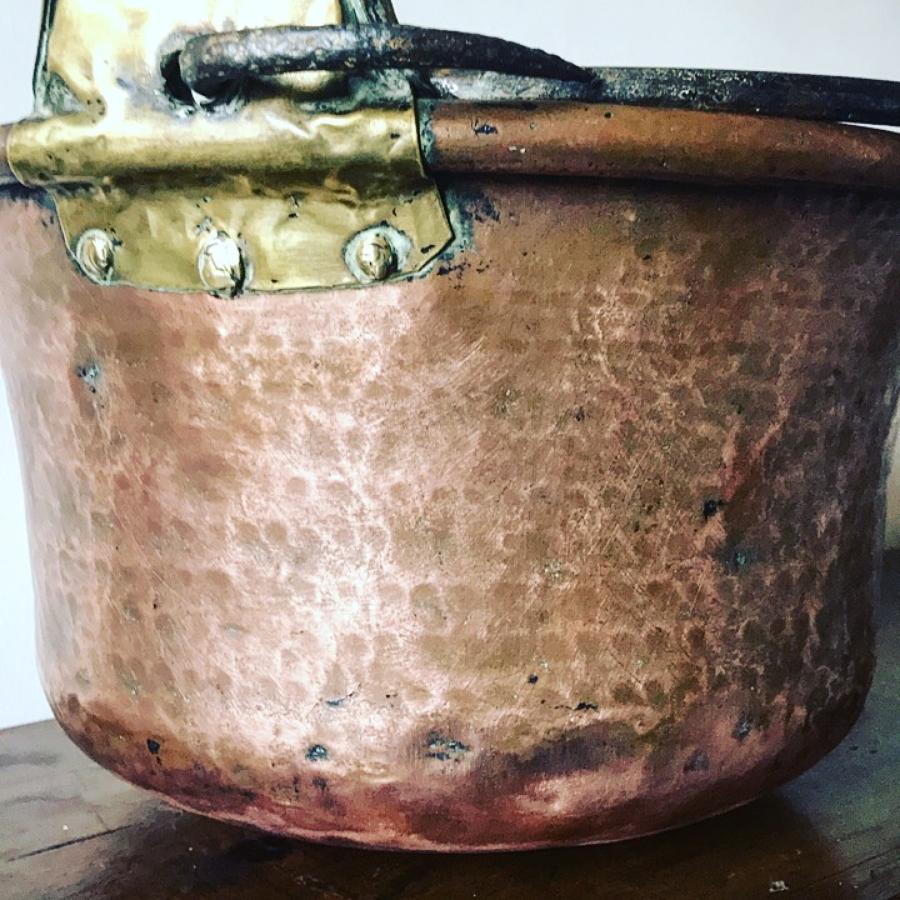 French Copper Cauldron