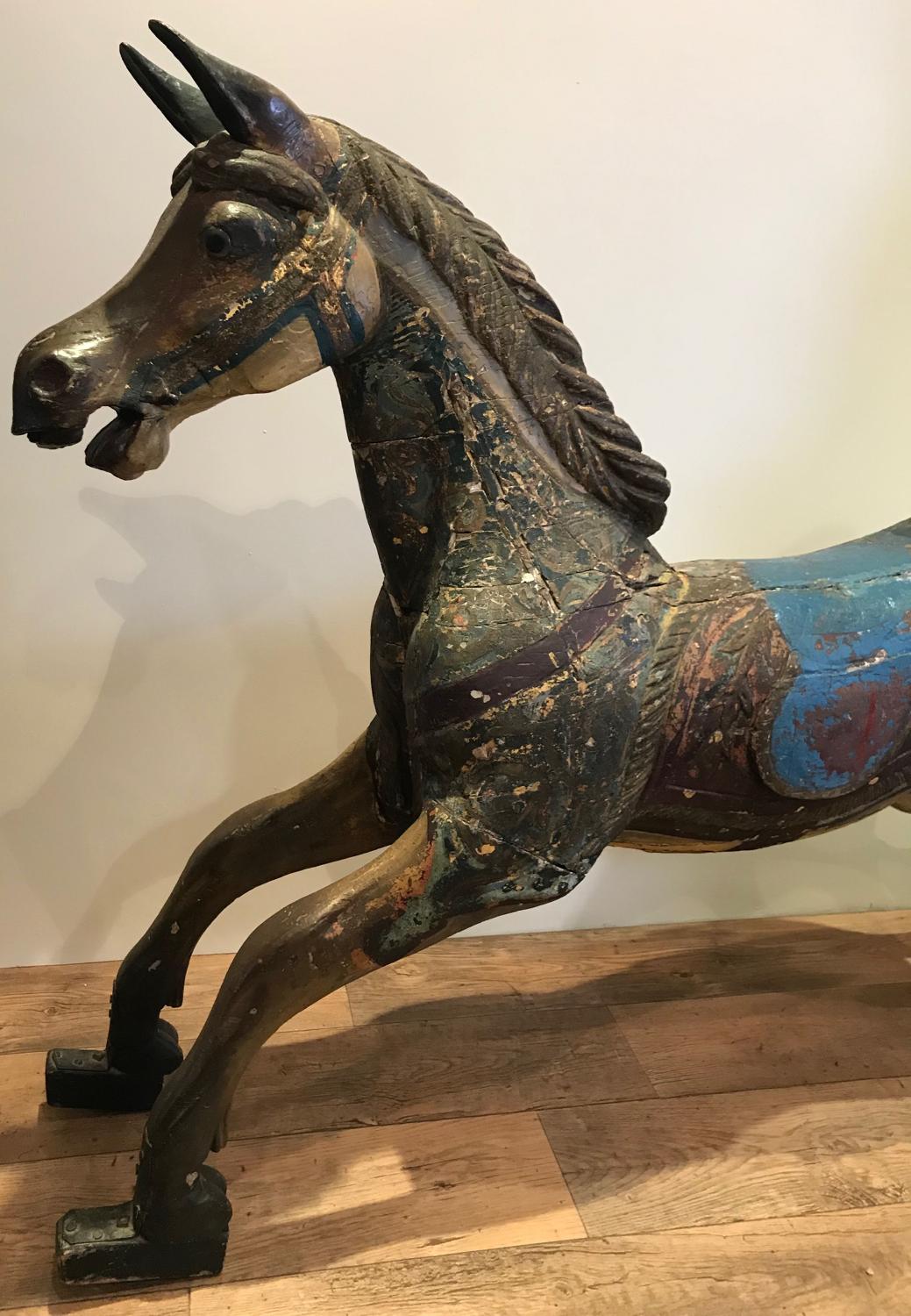 ANTIQUE 19TH CENTURY G & J LINES CAROUSEL HORSE