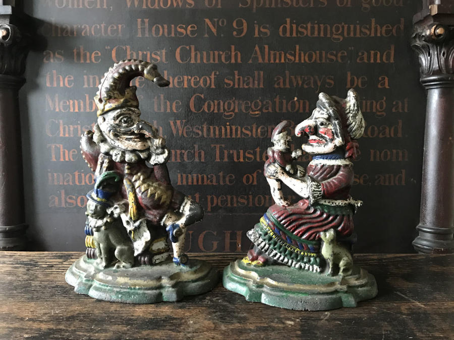VICTORIAN PUNCH & JUDY DOORSTOPS