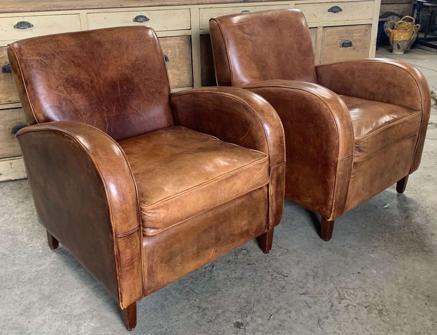 PAIR OF ART DECO STYLE ARMCHAIRS