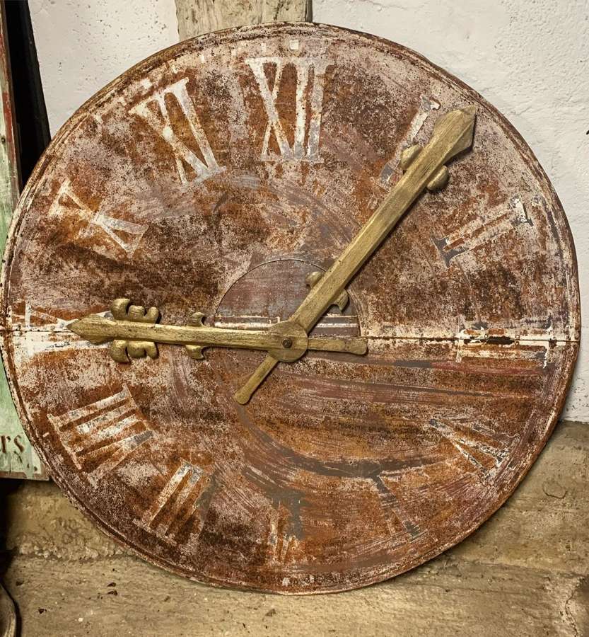 LARGE PAINTED TOWER CLOCK FACE