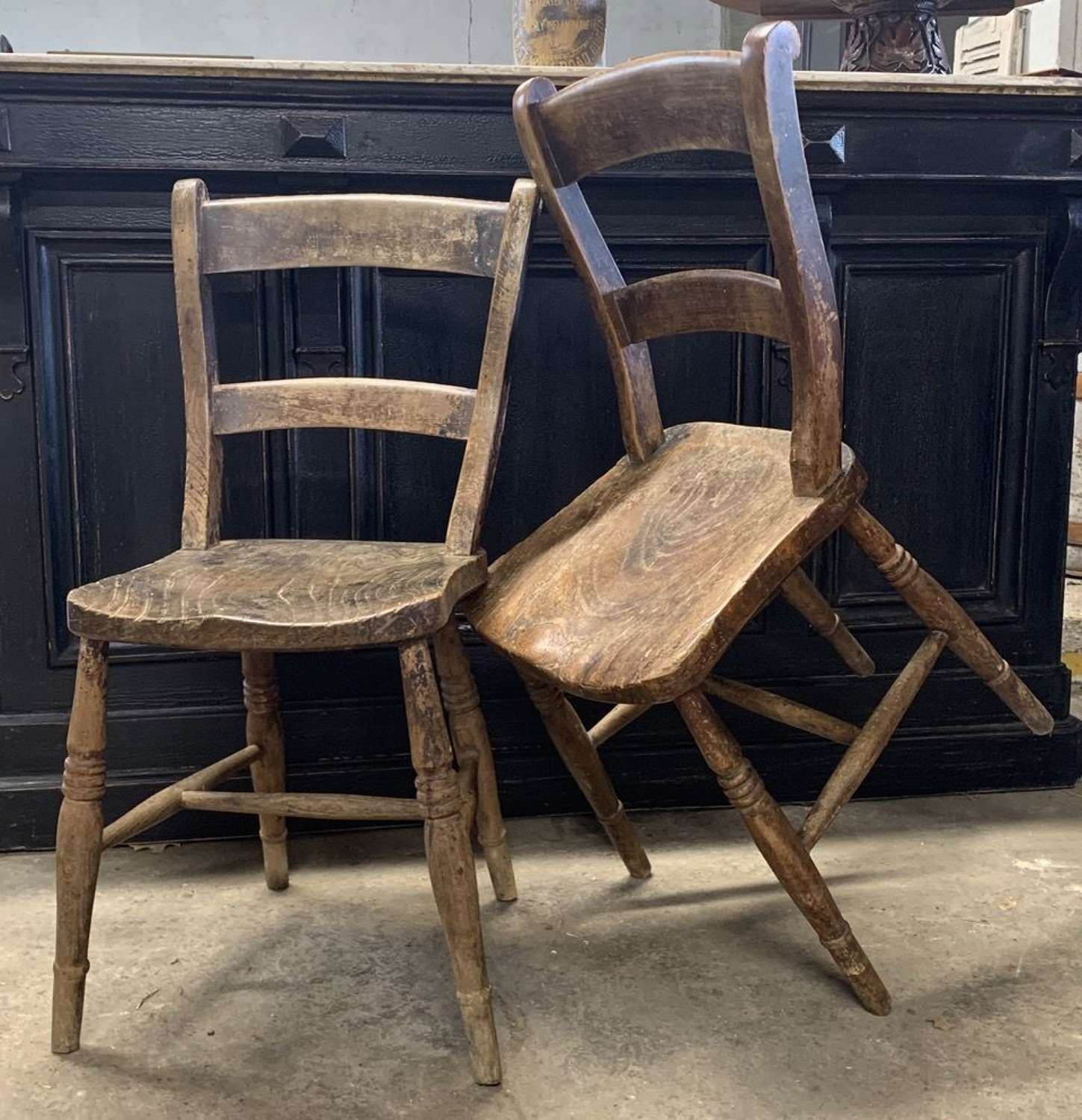 PAIR OF VICTORIAN CHILDRENS OXFORD CHAIRS