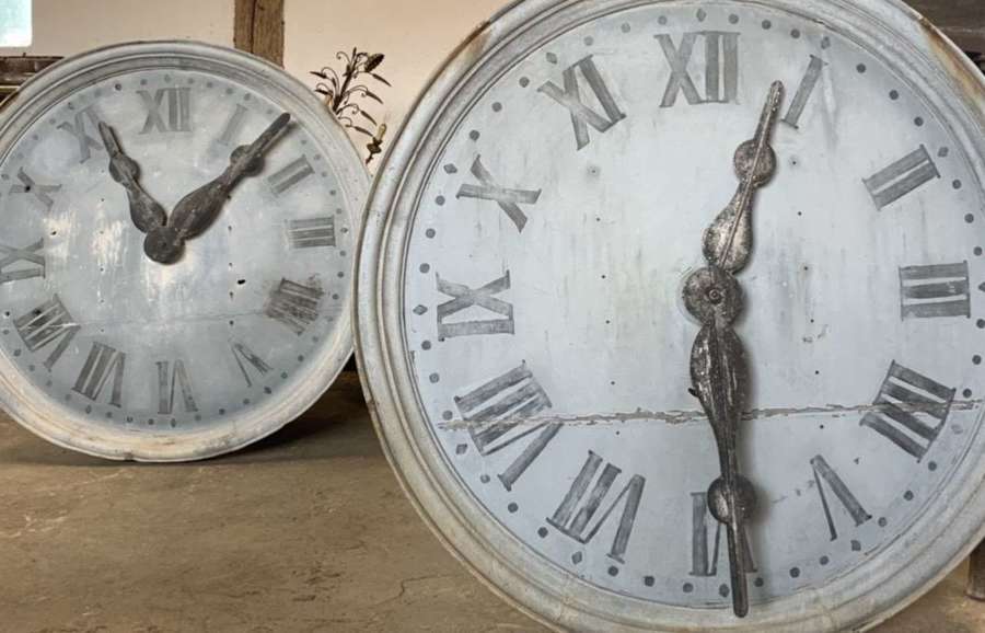 FRENCH 19TH CENTURY ZINC CHURCH CLOCK