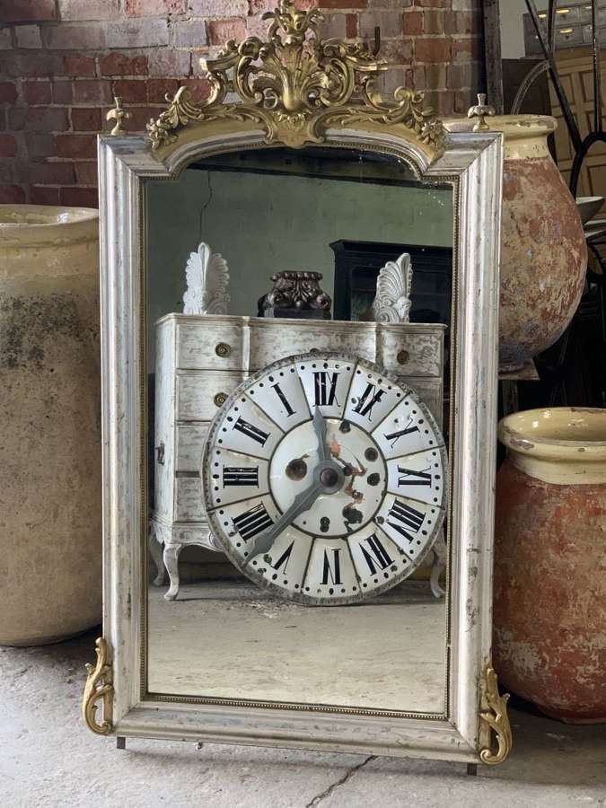 19TH CENTURY FRENCH SILVER MIRROR