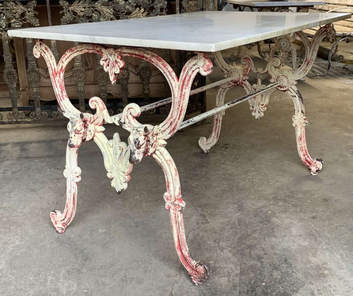 ANTIQUE FRENCH BUTCHERS TABLE