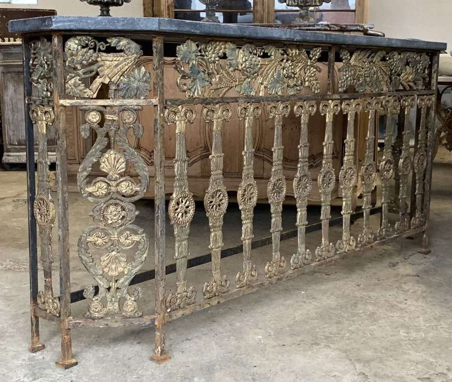 CAST IRON CONSOLE TABLE