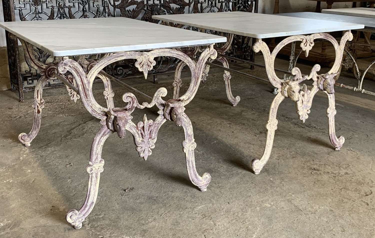 EXCEPTIONAL PAIR OF 19TH CENTURY FRENCH BUTCHERS TABLES