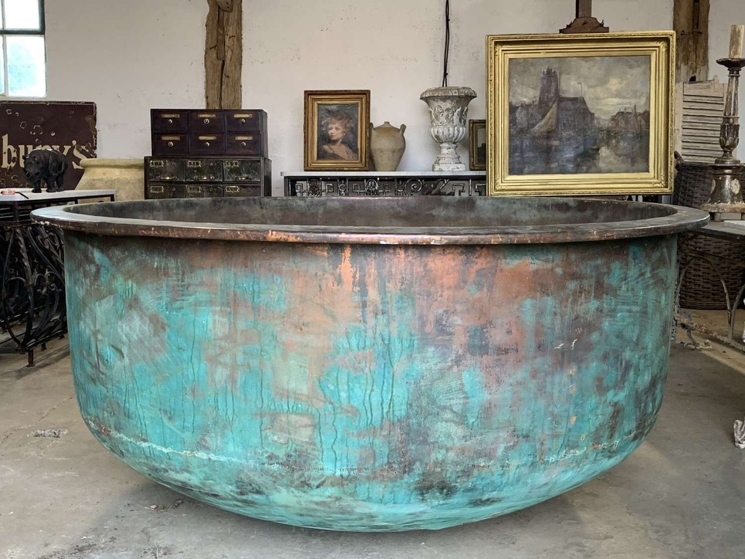 LARGE 19TH CENTURY COPPER CHEESE VAT