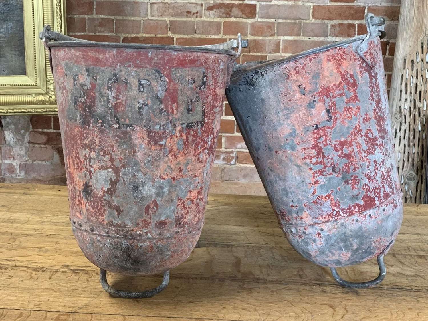 PAIR OF EARLY 20TH CENTURY FIRE BUCKETS