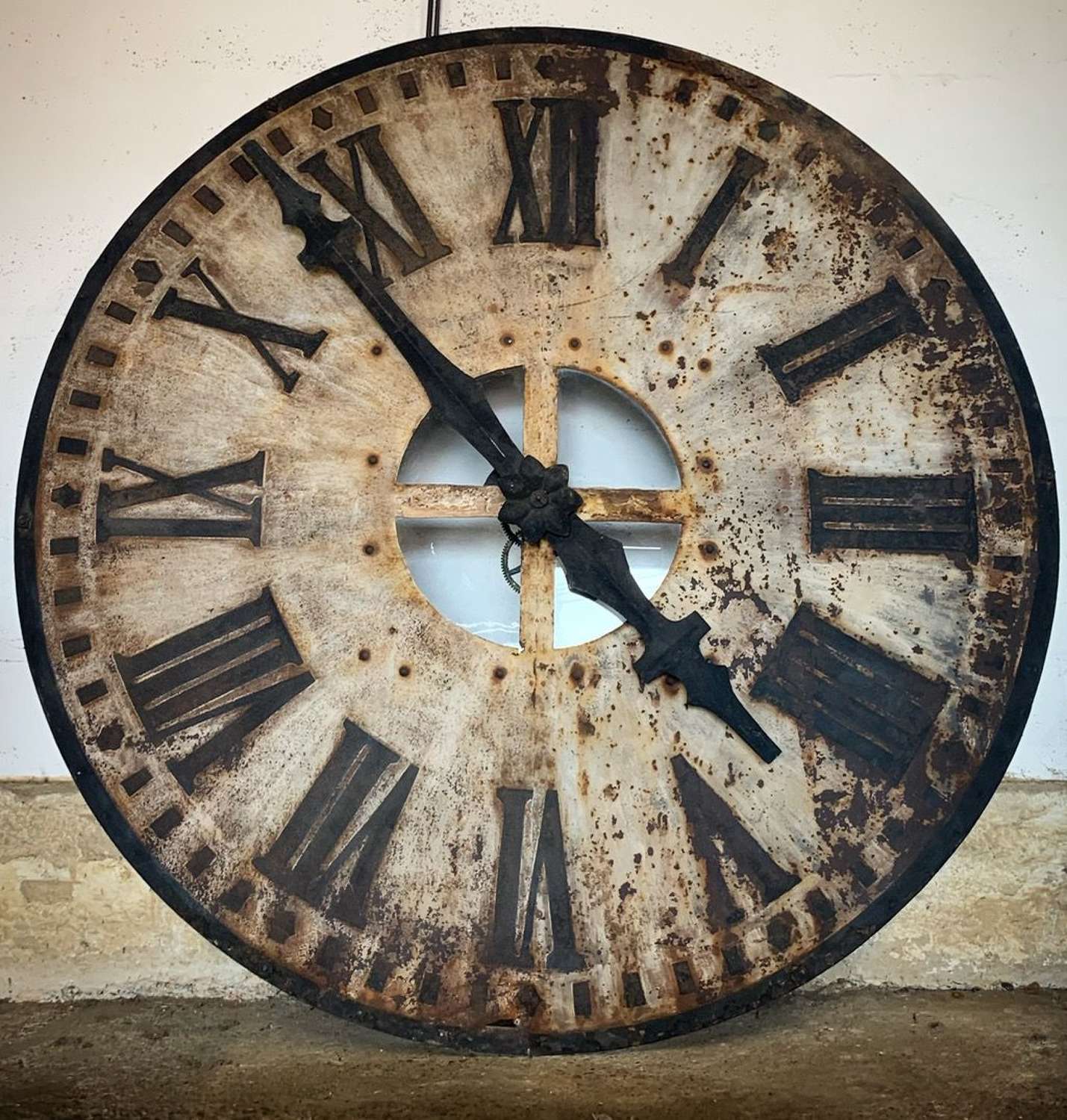 LARGE 19TH CENTURY FRENCH TOWER CLOCK FACE
