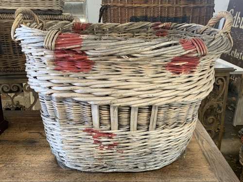 LARGE FRENCH CHAMPAGNE HARVESTING BASKET