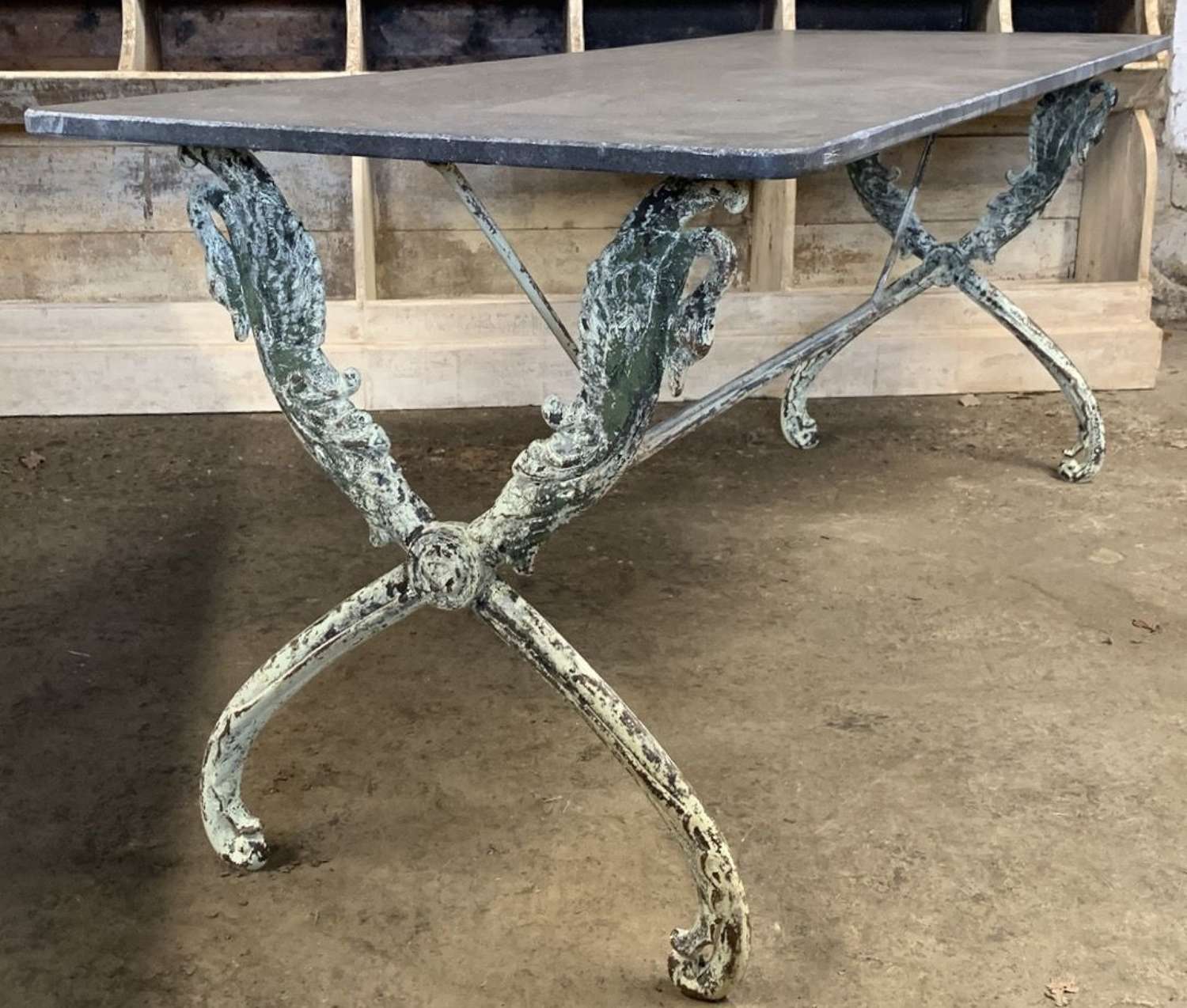 EARLY 20TH CENTURY FRENCH SWAN BISTRO GARDEN TABLE
