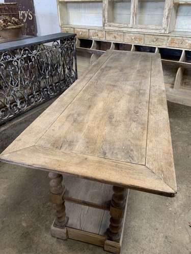 19TH CENTURY FRENCH OAK DRAPERS CONSOLE TABLE