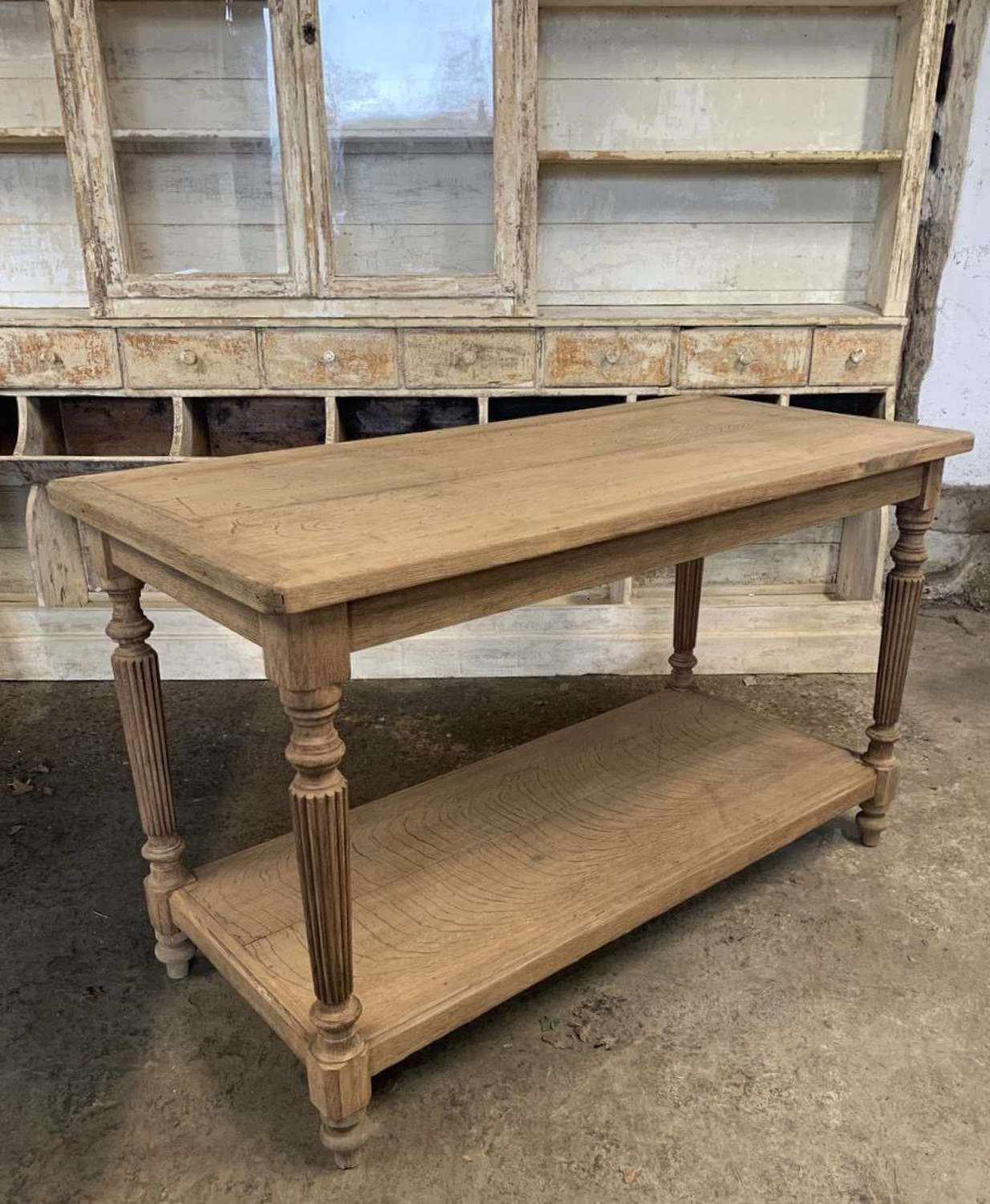 ANTIQUE FRENCH OAK DRAPERS TABLE