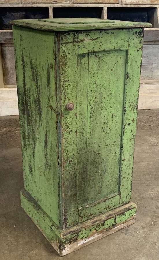 EARLY 20TH CENTURY CUPBOARD WITH WORN PAINT