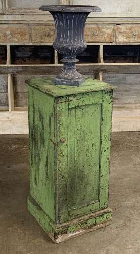 EARLY 20TH CENTURY CUPBOARD WITH WORN PAINT