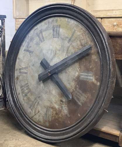 LARGE ANTIQUE FRENCH IRON CLOCK FACE