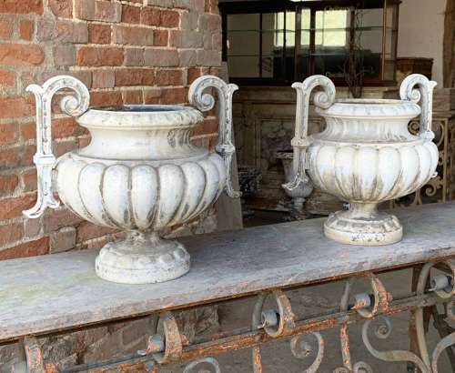 PAIR OF 19TH CENTURY ALFRED CORNEAU URNS