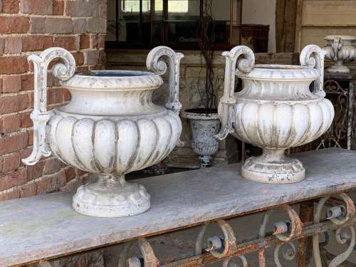 PAIR OF 19TH CENTURY ALFRED CORNEAU URNS