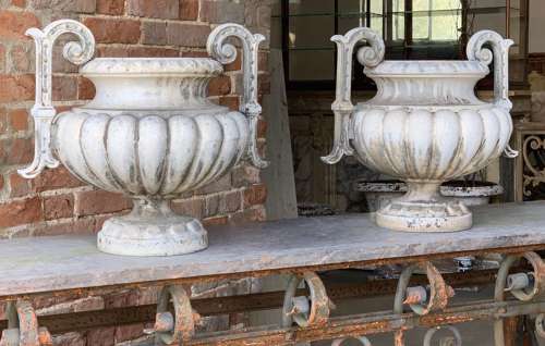 PAIR OF 19TH CENTURY ALFRED CORNEAU URNS