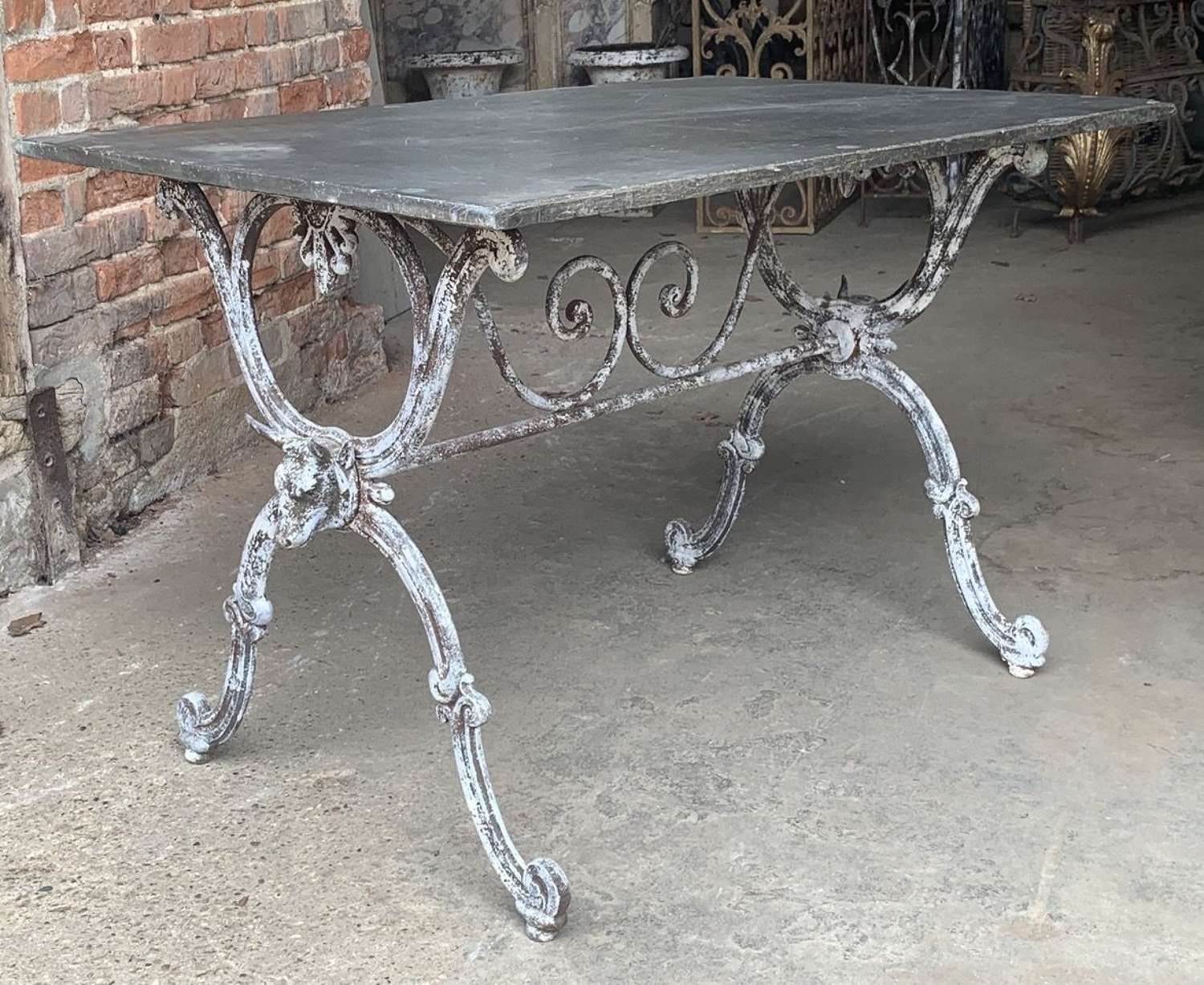 ANTIQUE FRENCH BUTCHER'S TABLE