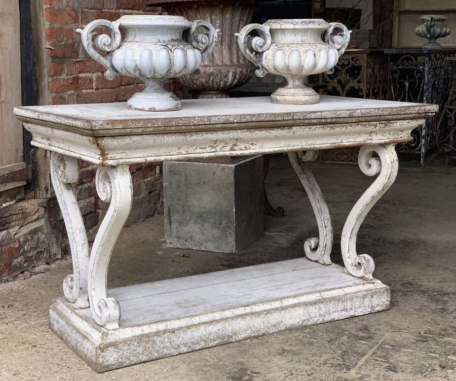 19TH CENTURY FRENCH OAK DRAPERS CONSOLE TABLE