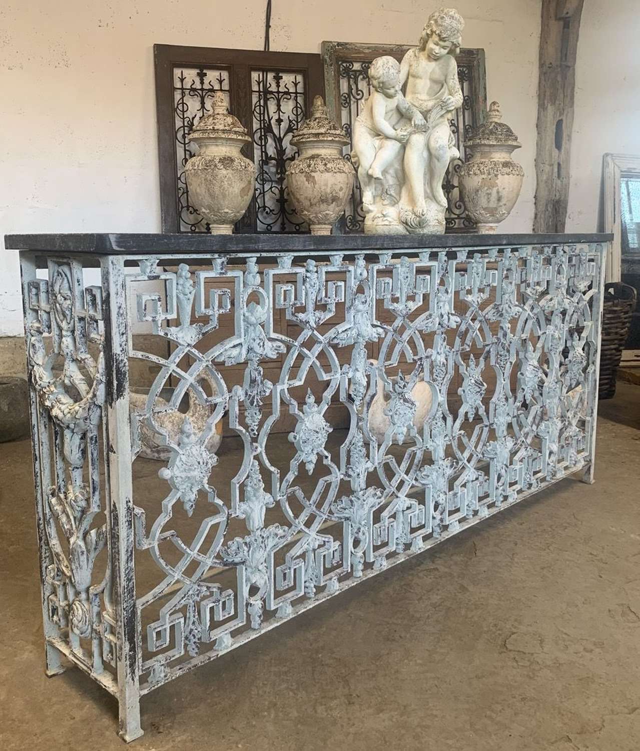 FRENCH 19TH CENTURY BALCONY CONSOLE TABLE