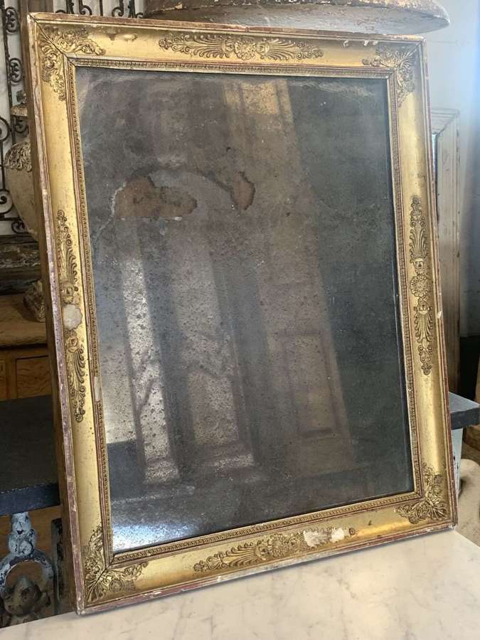 French 19th Century Distressed Mirror