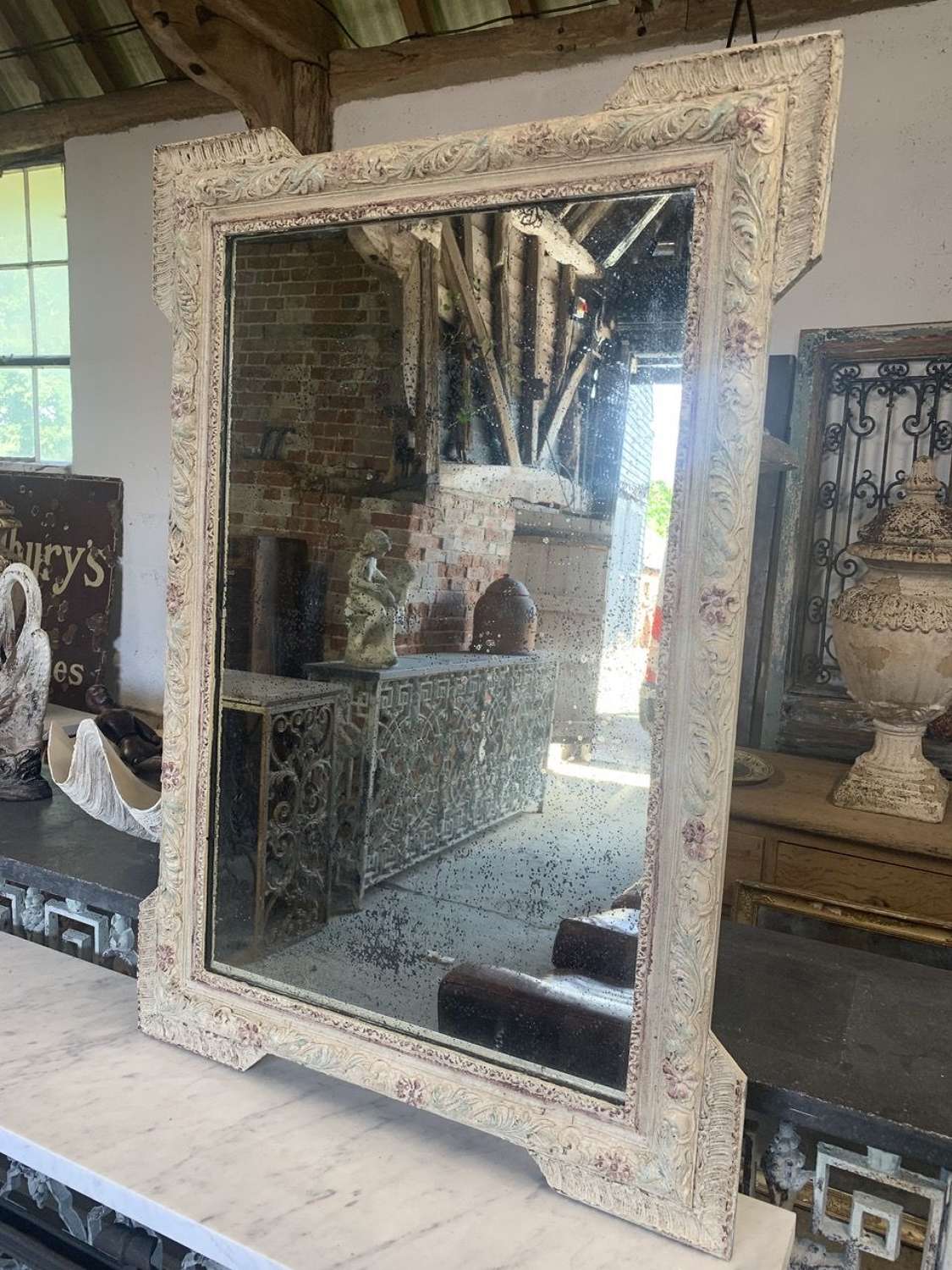 Antique Foxed Mirror