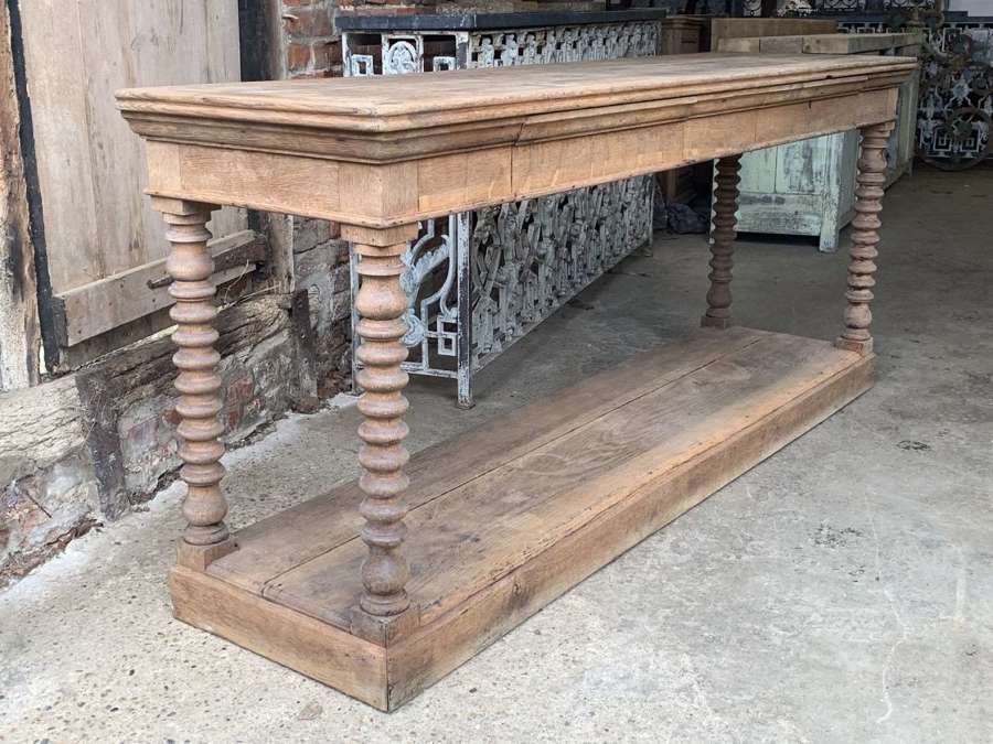 19th Century Oak Drapers Console Table