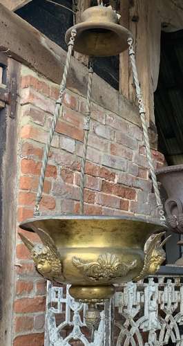 19th Century French Church Sanctuary Ceiling Light