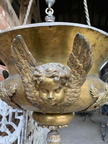 19th Century French Church Sanctuary Ceiling Light