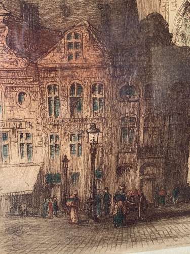 Antique Cathedral Etching