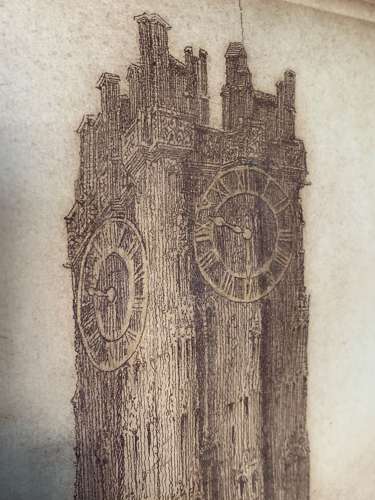 Antique Cathedral Etching