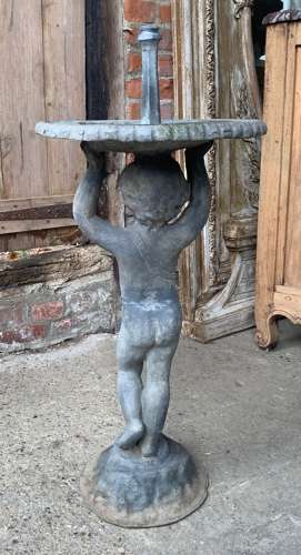 Antique Lead Putti Fountain