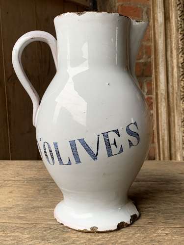 Late 18th Century French Olive Oil Pitcher
