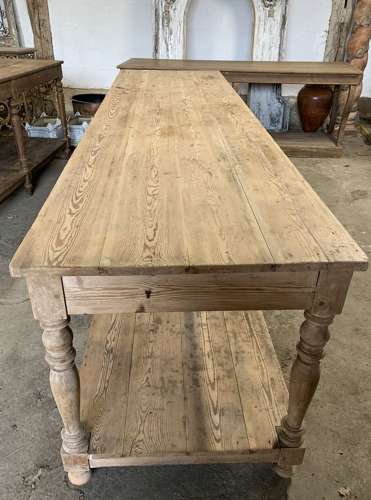 19th Century French Pine Drapers Table