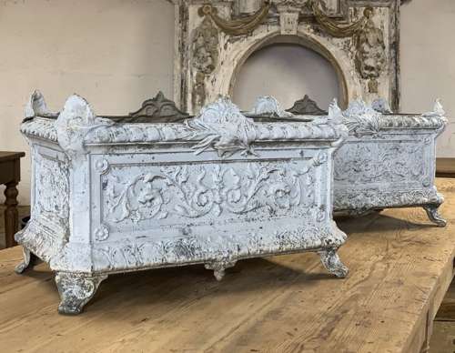 Pair Of Antique French Jardiniere Garden Planters