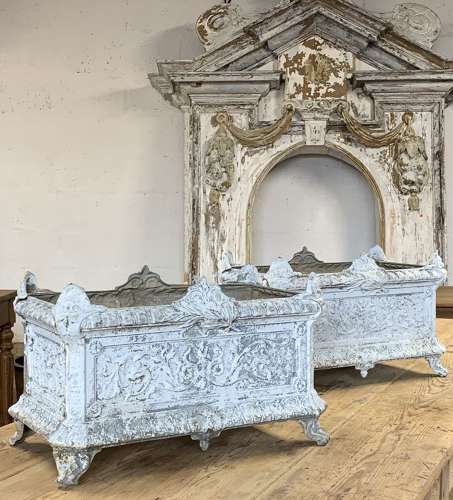 Pair Of Antique French Jardiniere Garden Planters