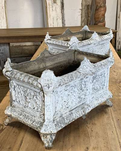 Pair Of Antique French Jardiniere Garden Planters