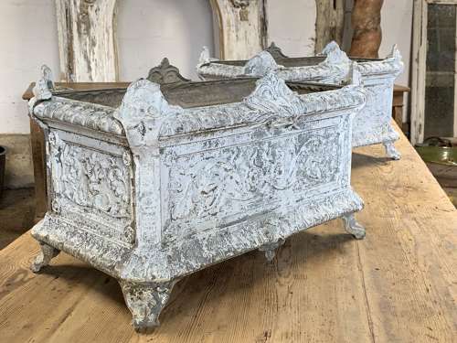 Pair Of Antique French Jardiniere Garden Planters