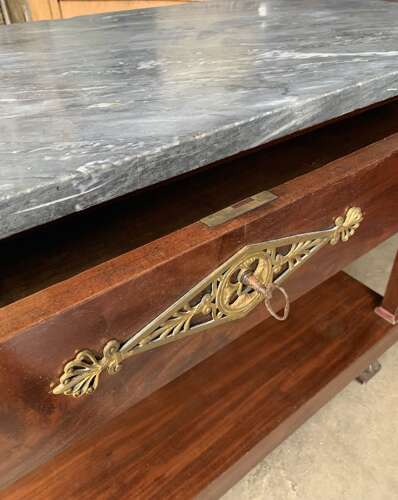 Large French Mahogany Empire Console Table