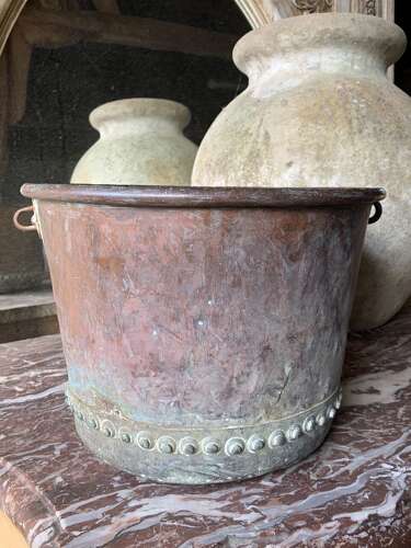 19th Century Riveted Copper Planter