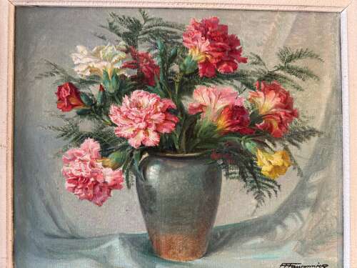 French 20th Century Still Life Flower Painting