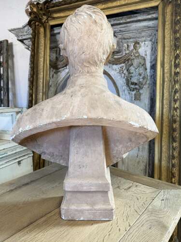 19th Century French Plaster Portrait Bust